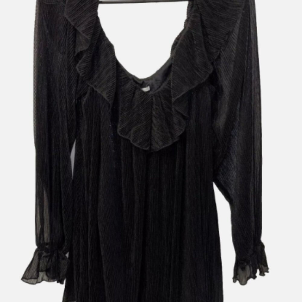 Tularosa Shiny Black Mini Dress